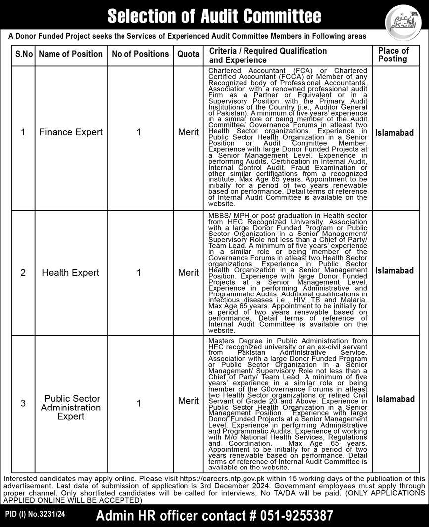 National TB Control Program NTP Jobs 2024 – Apply Now